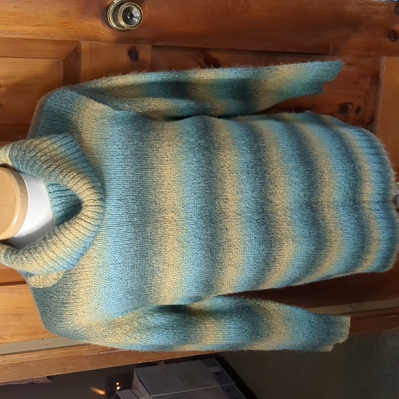 WOOLRICH* long sleeve cowl neck ribbed hem/cuff ombré sweat size XXL - Picture 3 of 11